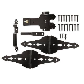 Everbilt Black Deluxe Latch Gate Set 18117