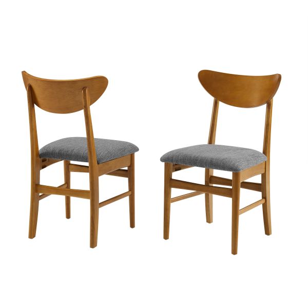 Landon 2Pc Wood Dining Chairs W/Upholstered Seat