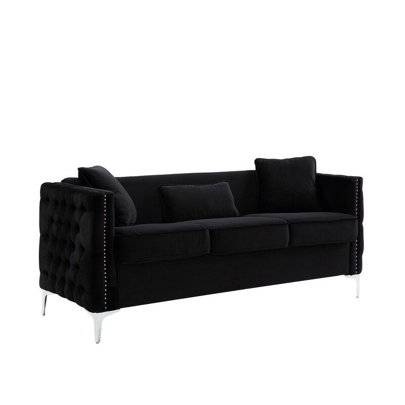 Bayberry Velvet Sofa Loveseat Chair Living Room Set