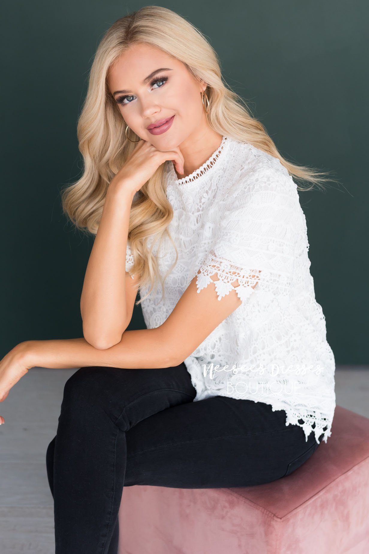 A Lot of Lace Modest Blouse