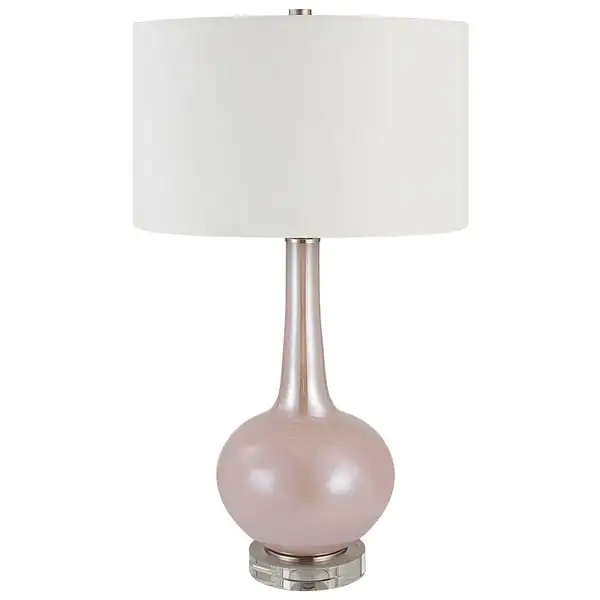 Uttermost Rosa Pink Glass Table Lamp - 16