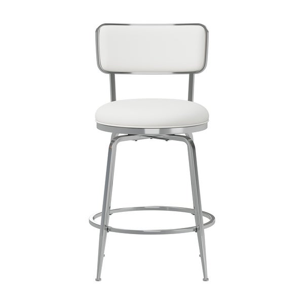 Hillsdale Furniture Baltimore Metal and Upholstered Swivel Stool， Chrome