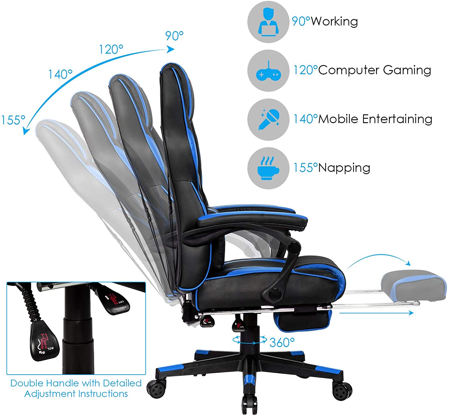 Ergonomic Gaming Chair, Executive Computer Office Chair