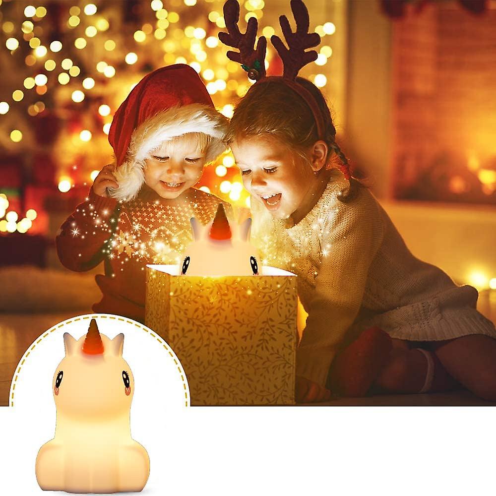 Children's Unicorn Light Night Light， Colour Changing， Dimmable， Portable Small Rechargeable Night Light With Timer And Touch Control