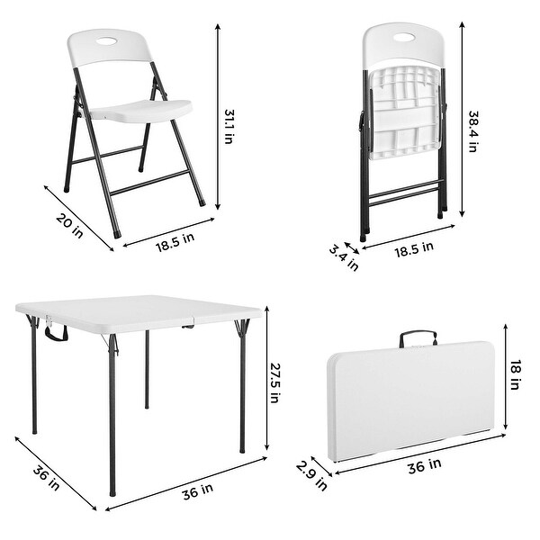 COSCO XL 5Piece Folding Indoor/Outdoor 36