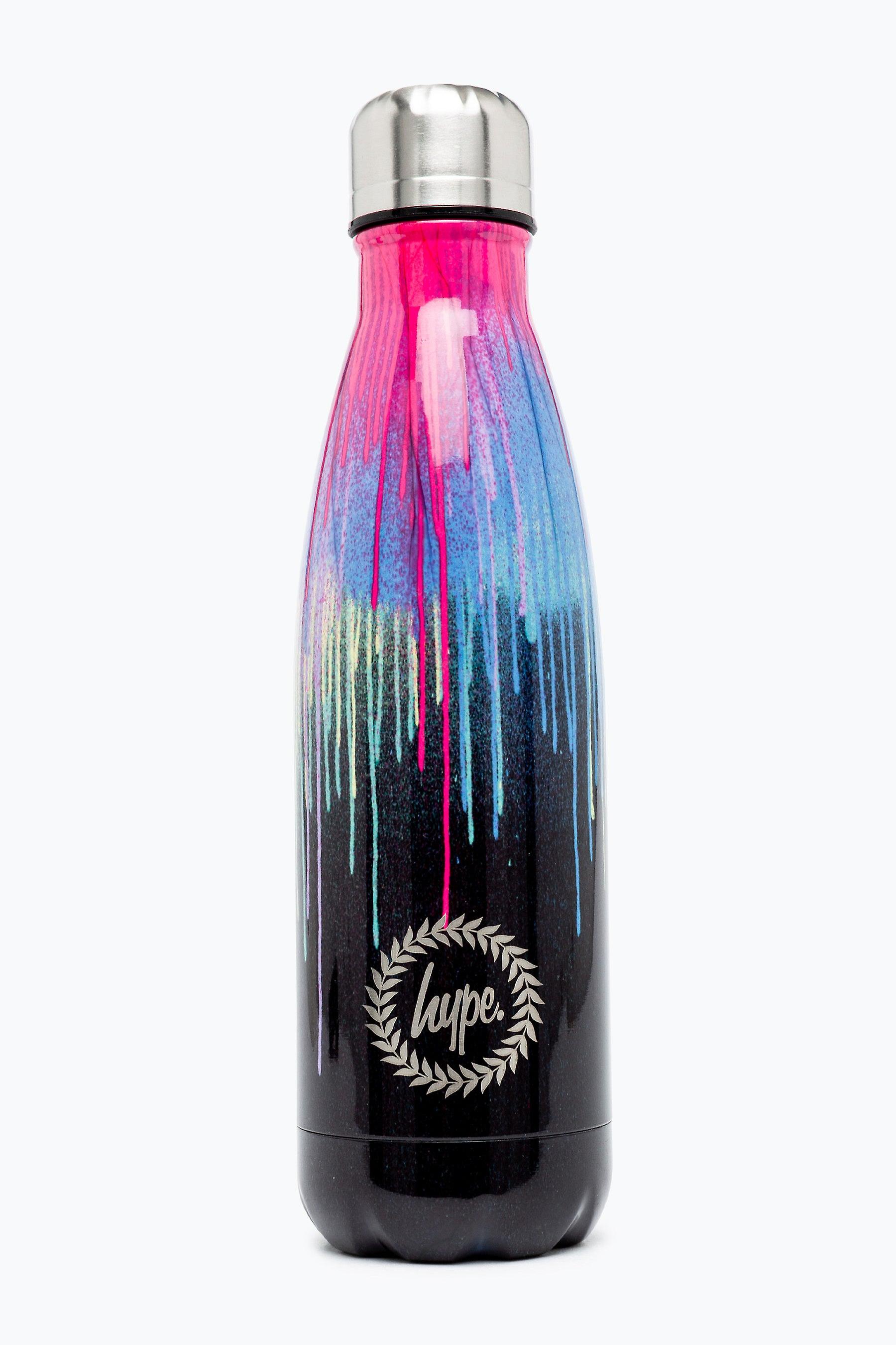 Hype unisex pink drip crest bottle