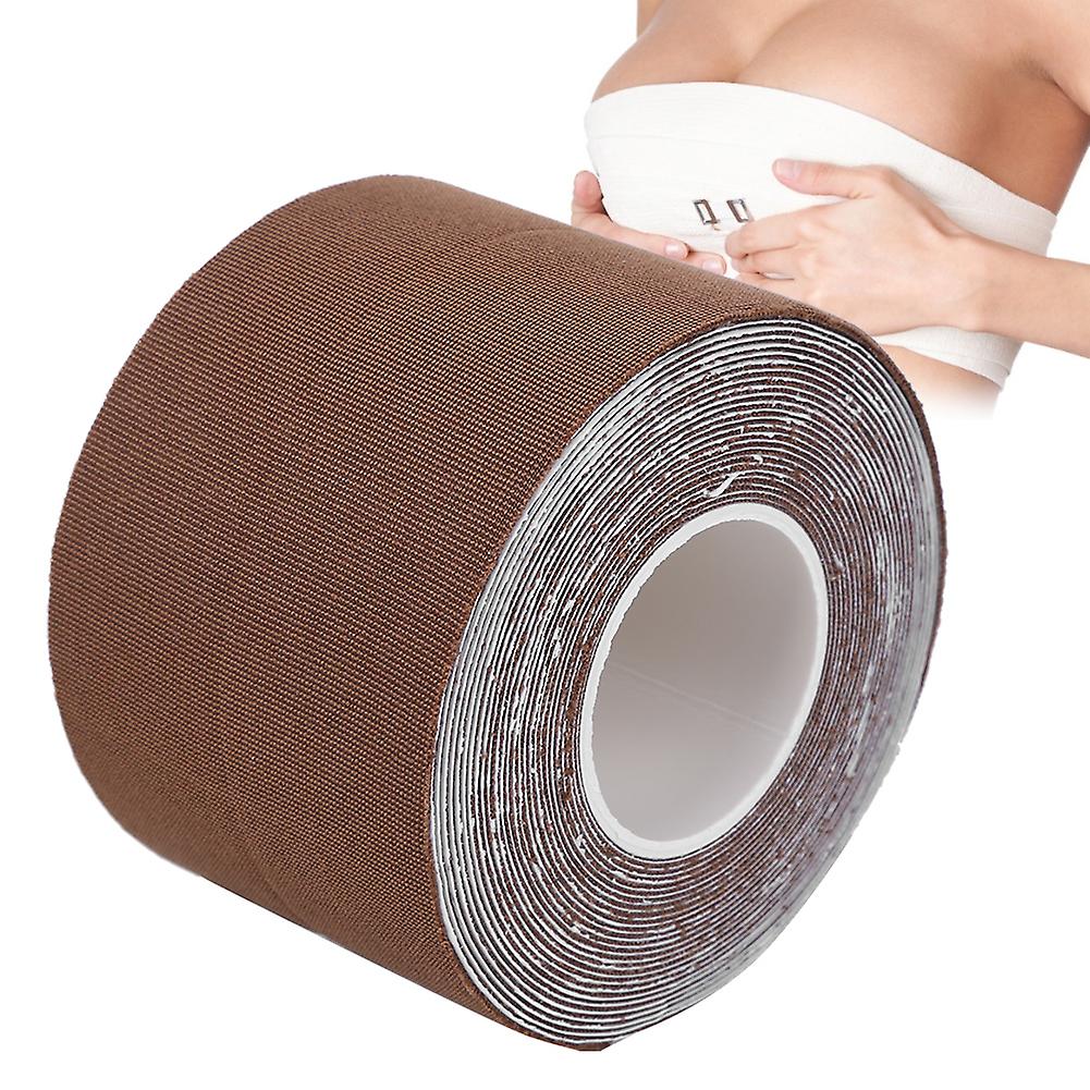 5m Nipple Paste Breast Lift Tape Elastic Waterproof Adhesive Nipple Cover Tapebrown 5m X 6cm