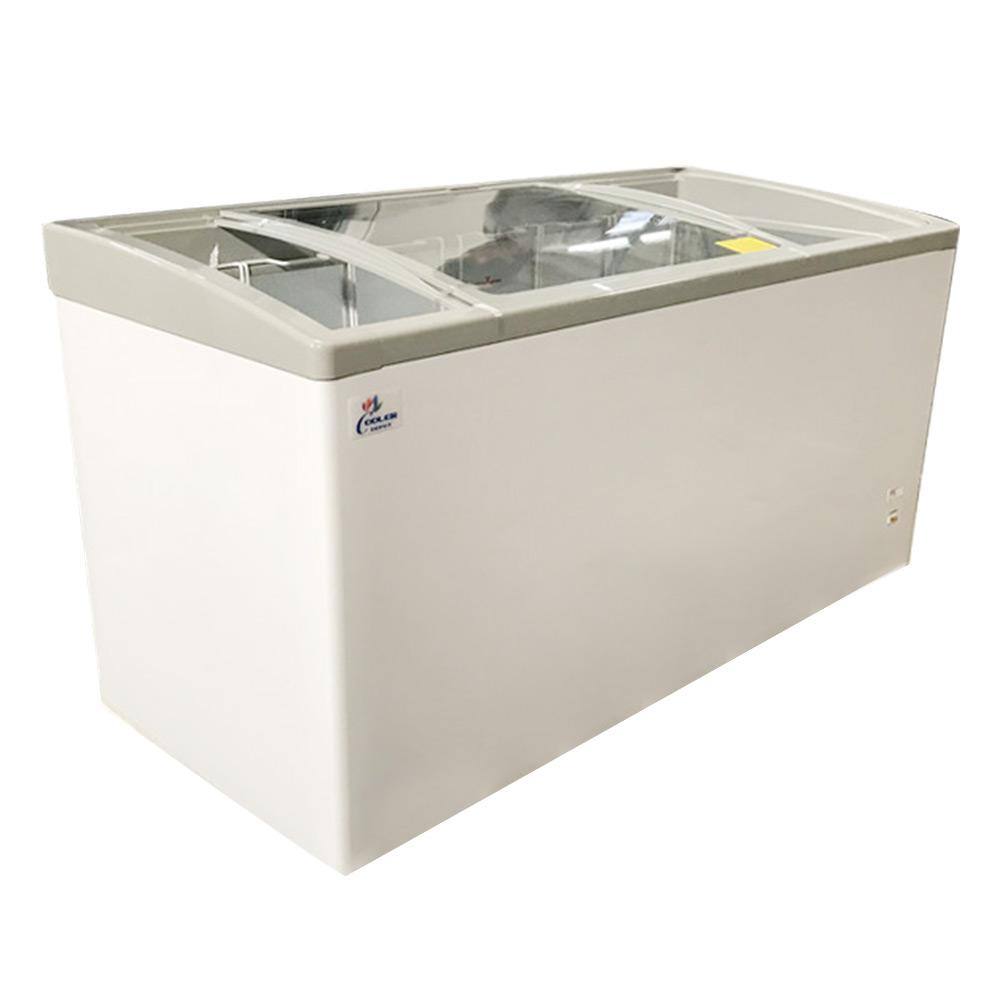 Cooler Depot 60 in. W 16 cu.ft. Manual Defrost Commercial Lap Glass Top Display Chest Freezer in White DXXSD551S