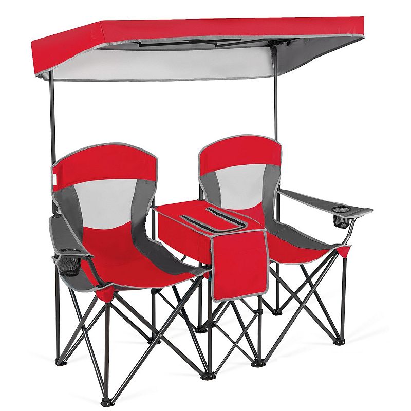 Portable Folding Camping Canopy Chairs with Cup Holder