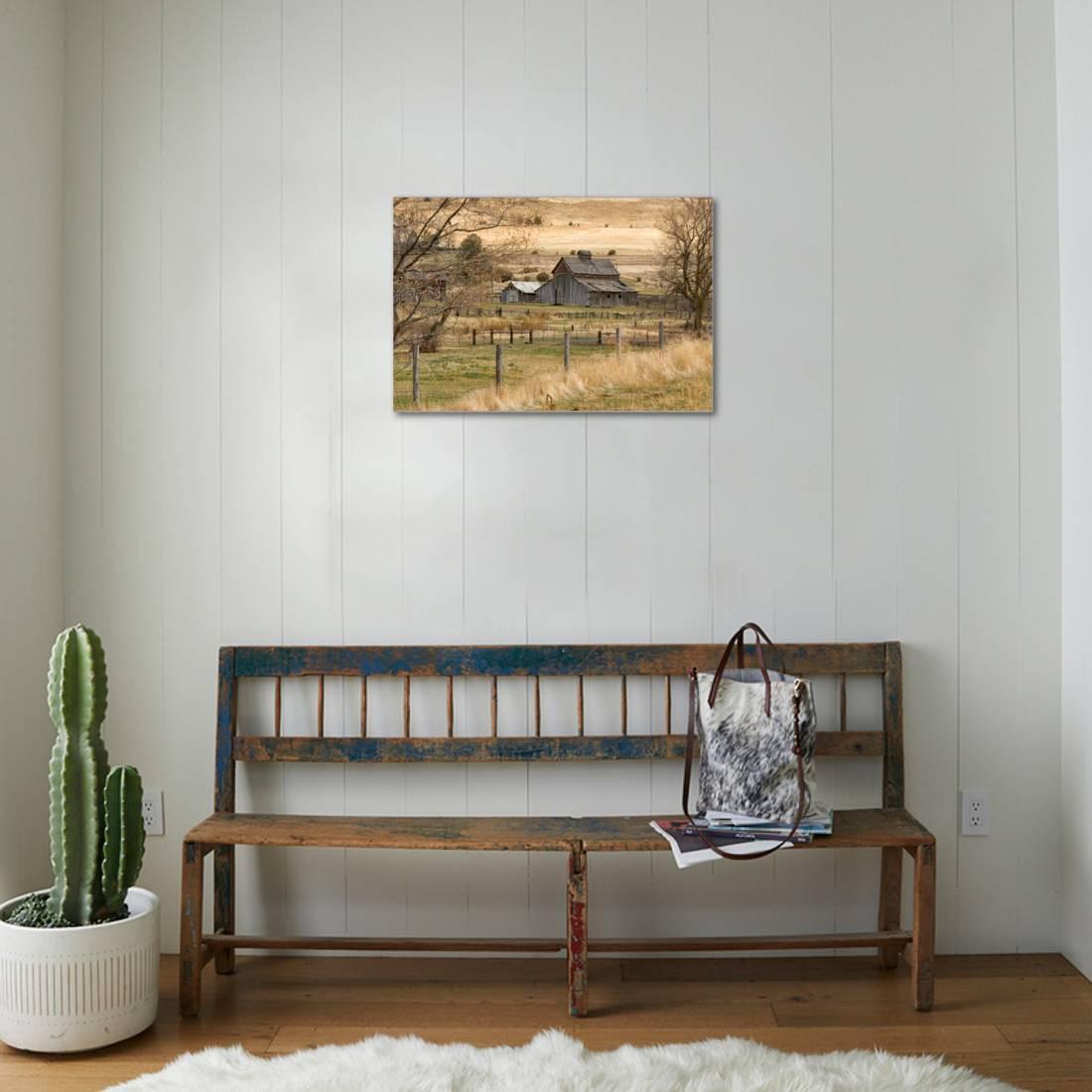 Roadside Barn， Stretched Canvas Wall Art by Romona Murdock Sold by ArtCom