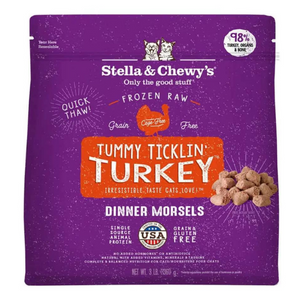 Stella and Chewy's Tummy Ticklin' Turkey Frozen Raw Dinner Morsels Cat F