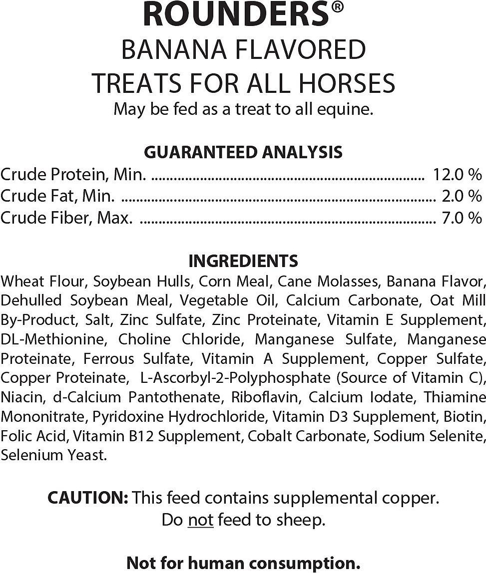 Blue Seal Rounders Banana Flavor Horse Treats， 30-oz bag