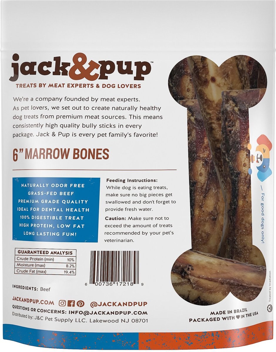 Jack and Pup Roasted Beef Marrow Bone 6\