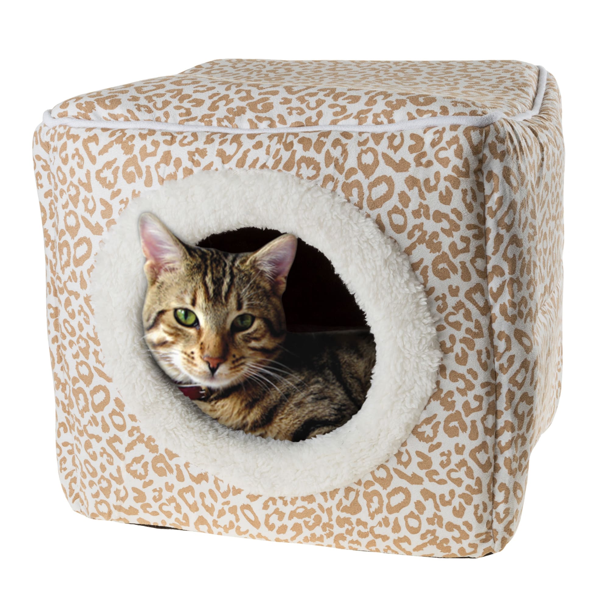 Pet Adobe Enclosed Cave Cat Bed， 13