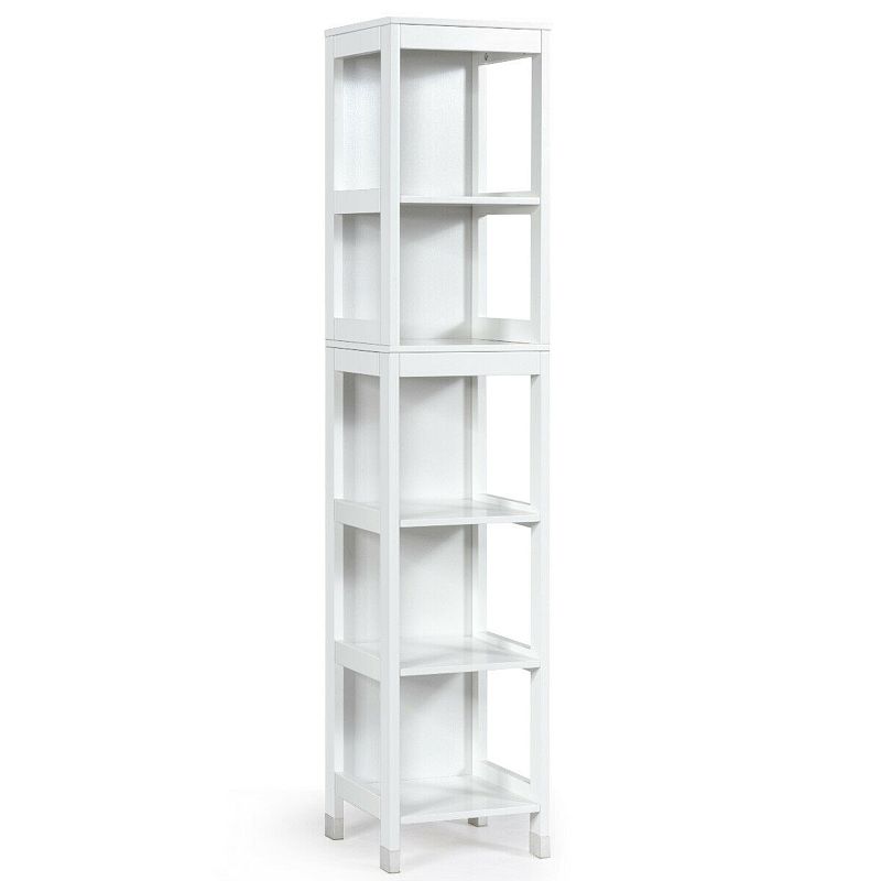 5-Tier Multifunctional  Bathroom Floor Cabine Storage with 2 Drawers