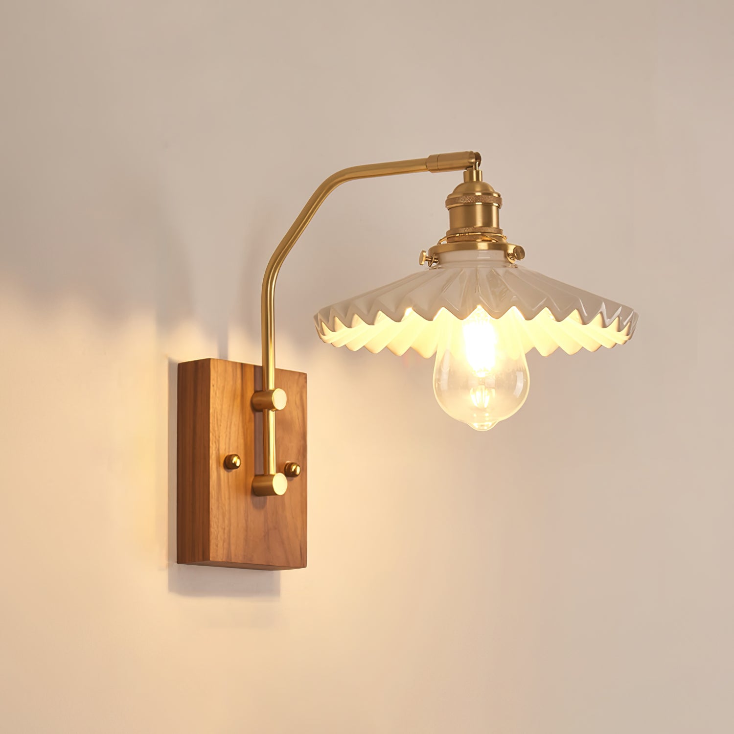 Heritage Walnut Wall Lamp