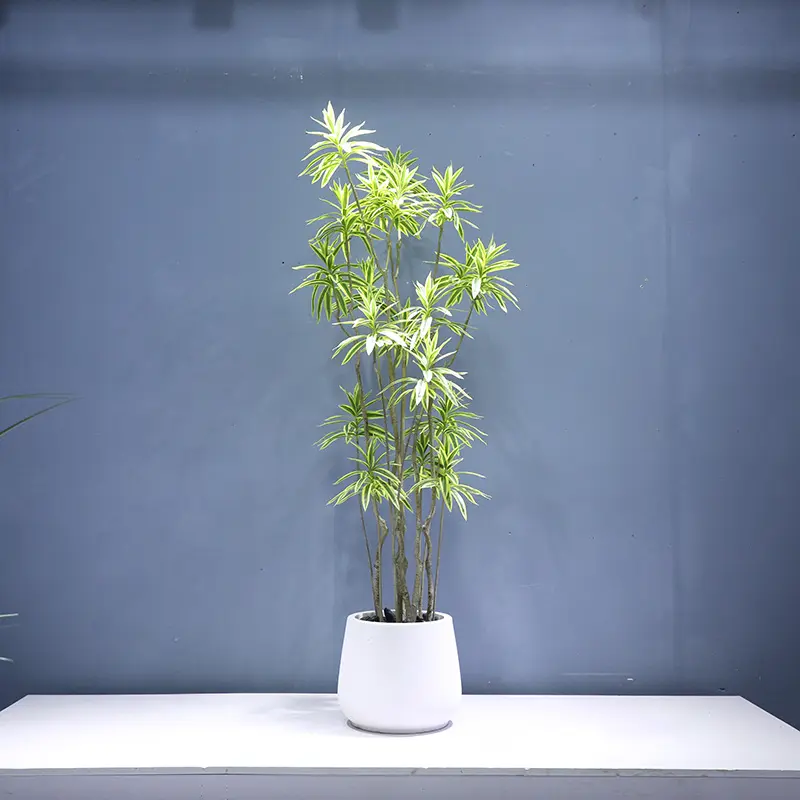 White flower pot 180CM 19 Phnom Penh lily bamboo artificial plant potted landscaping