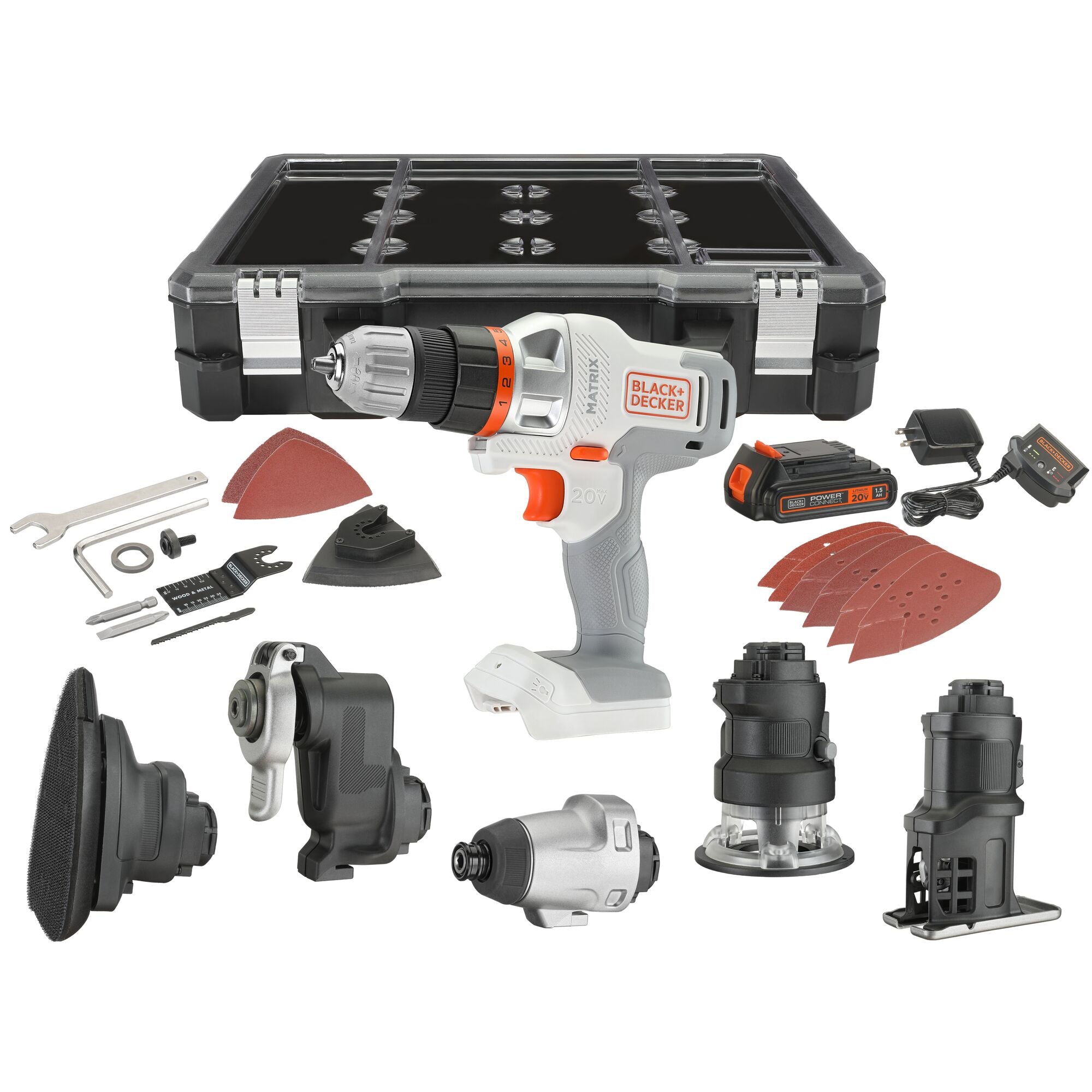 20V MAX* MATRIX™ Cordless Combo Kit, 6-Tool, White And Orange