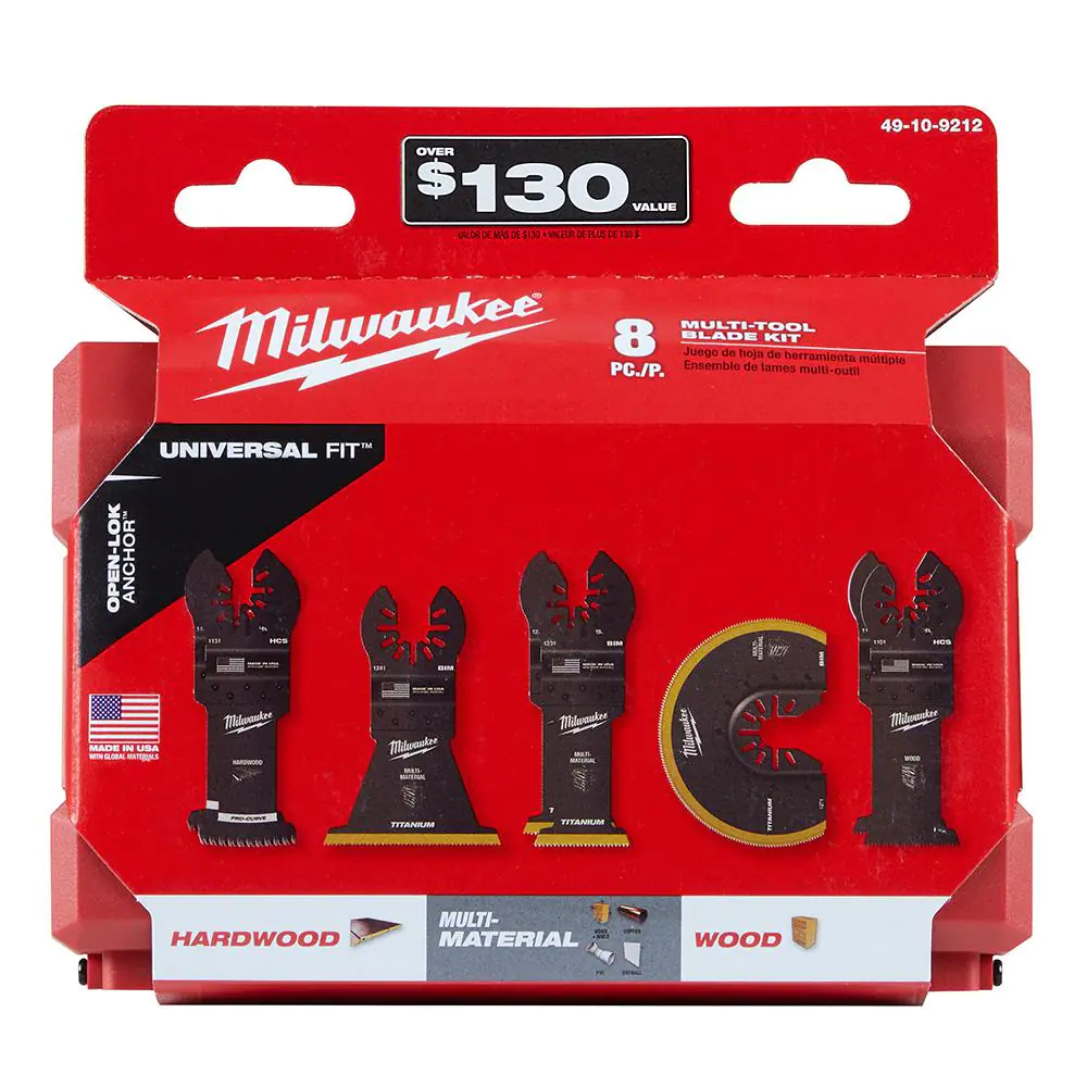 Milwaukee 49-10-9212 Oscillating Multi-Tool Blade Kit (8-Piece)