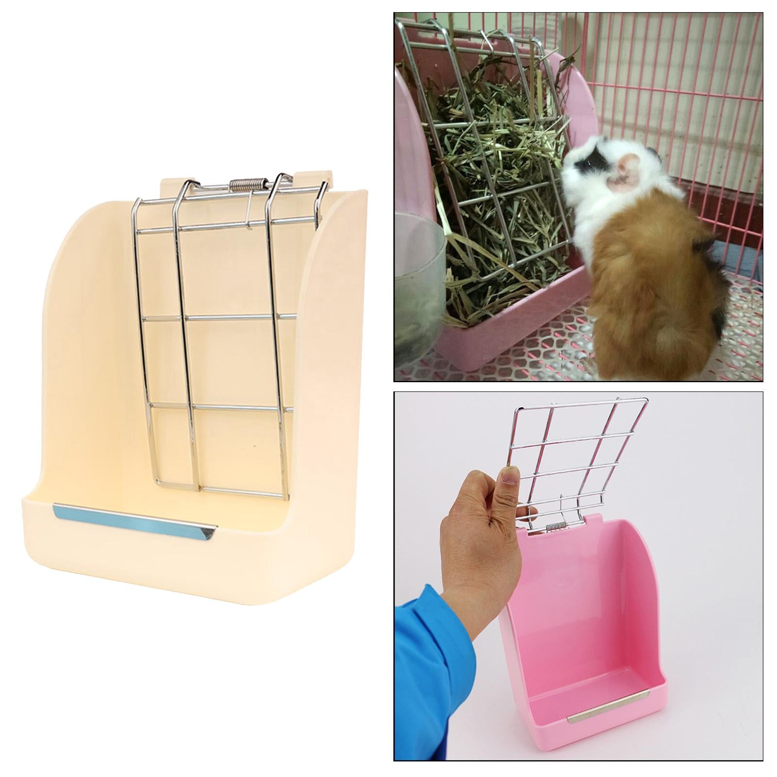 Hanging Bowl Rabbit Feeding Feeder Chinchillas Herbivore Guinea White