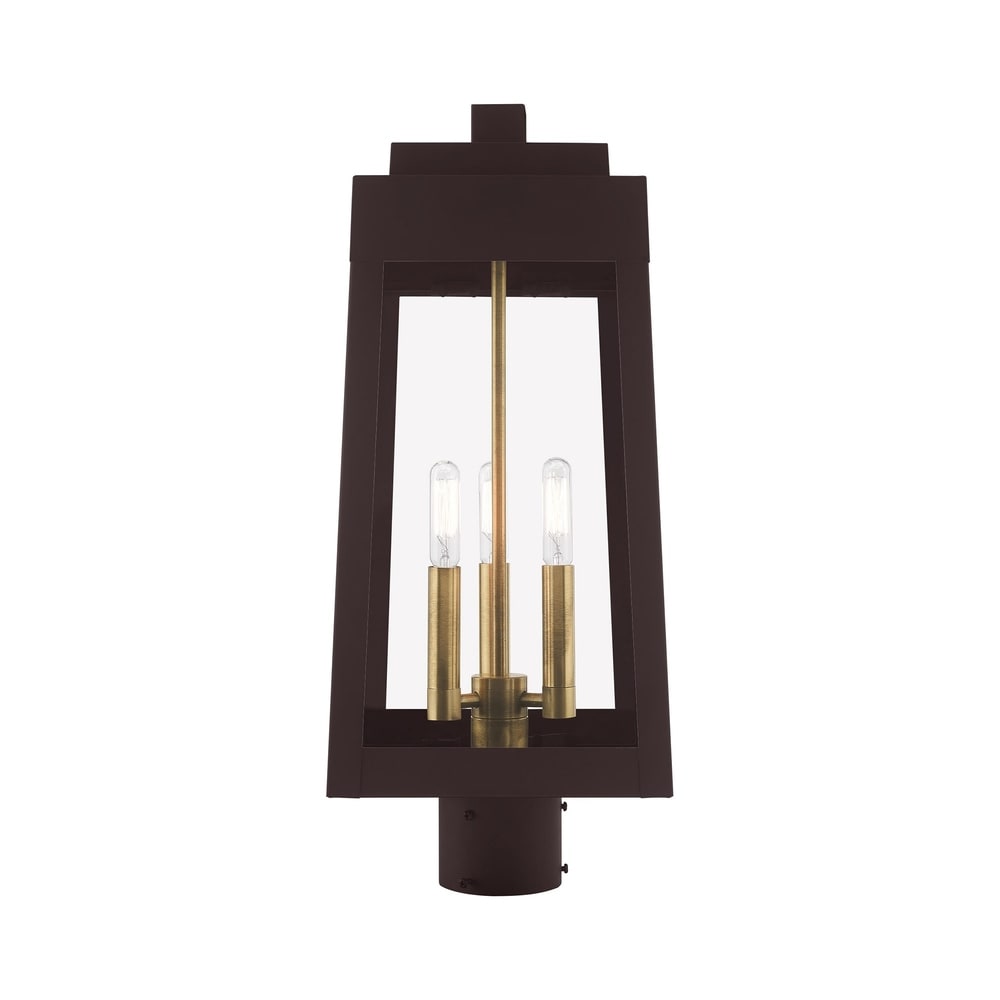 Livex Lighting Oslo 3 Light Outdoor Post Top Lantern   8.25\