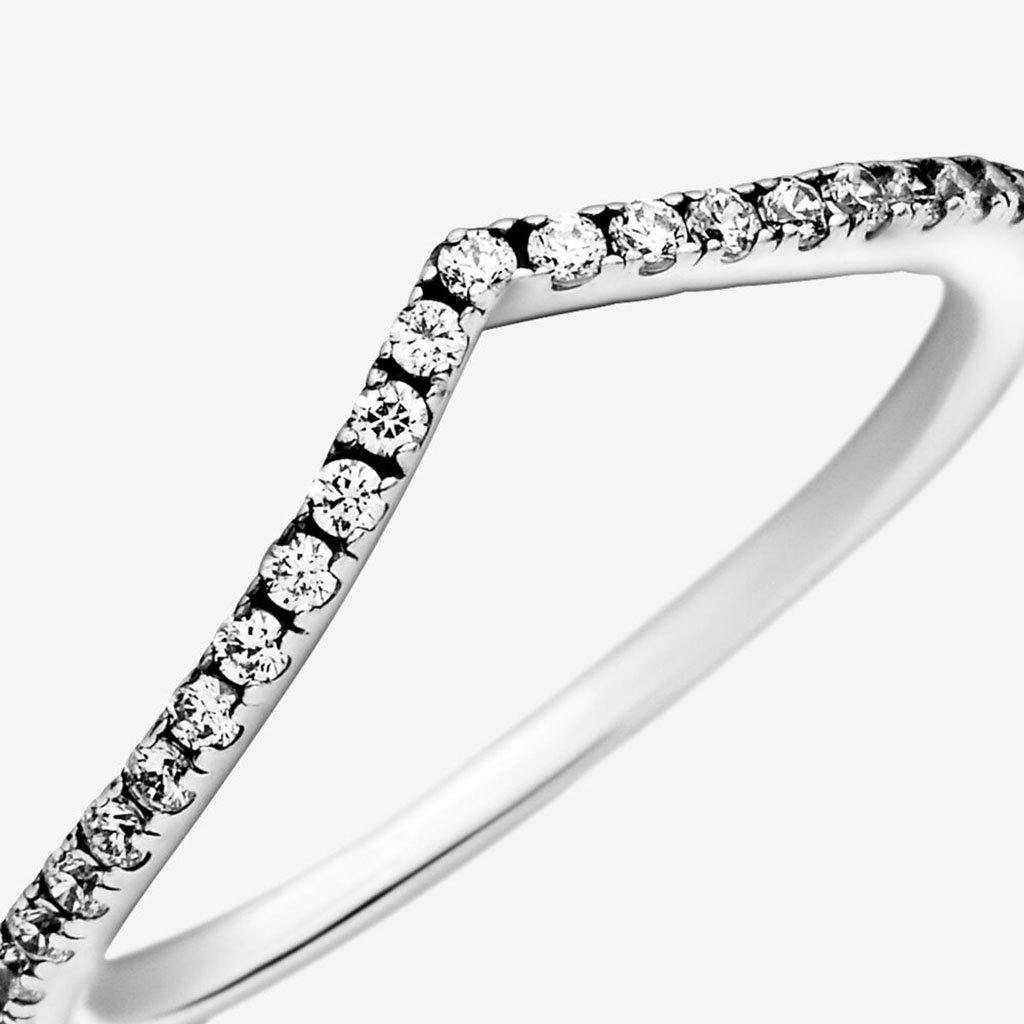 PANDORA  Sparkling Wishbone Ring