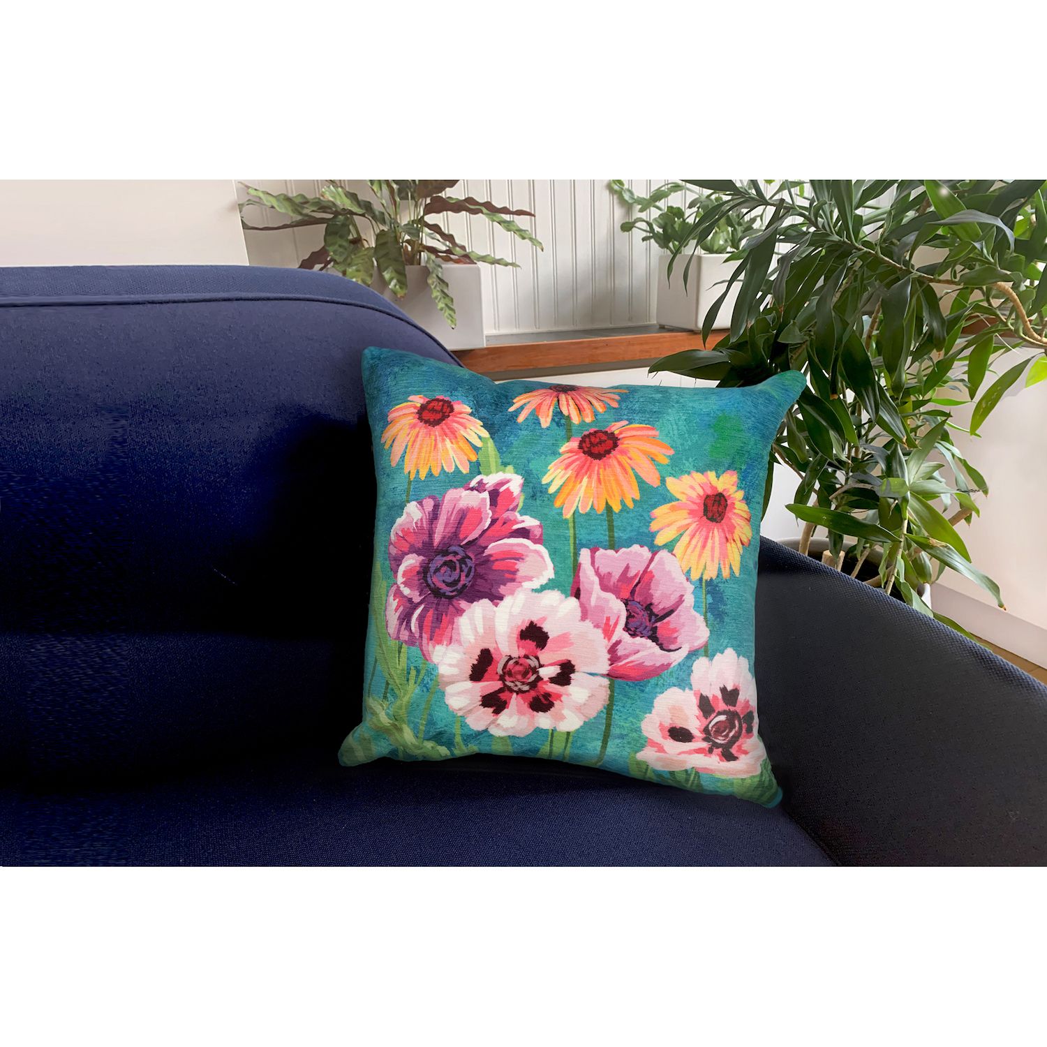 Liora Manne Illusions Dream Garden Indoor Outdoor Throw Pillow