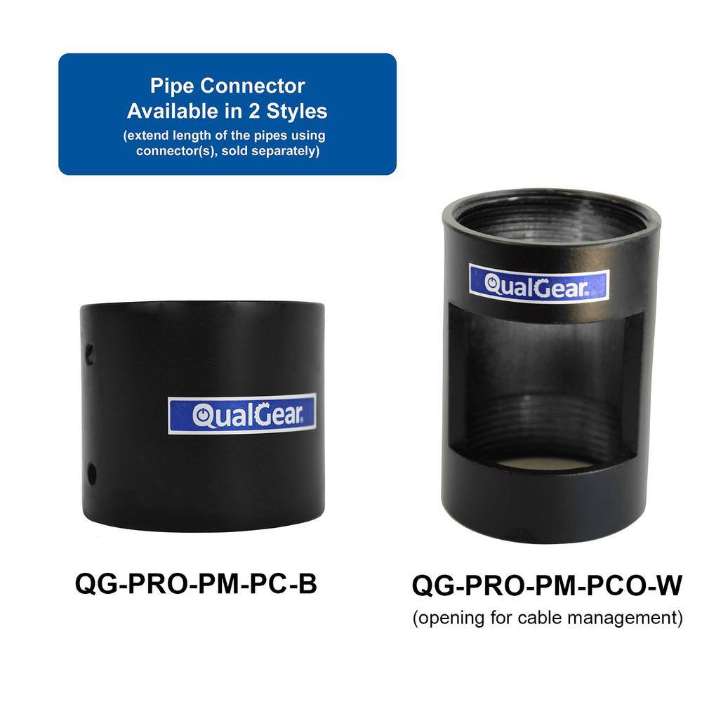 QualGear Pro-AV 1.5 in. NPT Threaded Pipe Connector QG-PRO-PM-PC-B