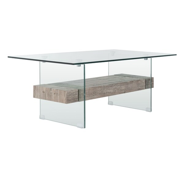 SAFAVIEH Kayley Modern Glass Coffee Table - 43.3