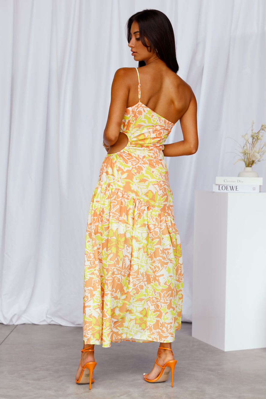 Effloresce Midi Dress Yellow