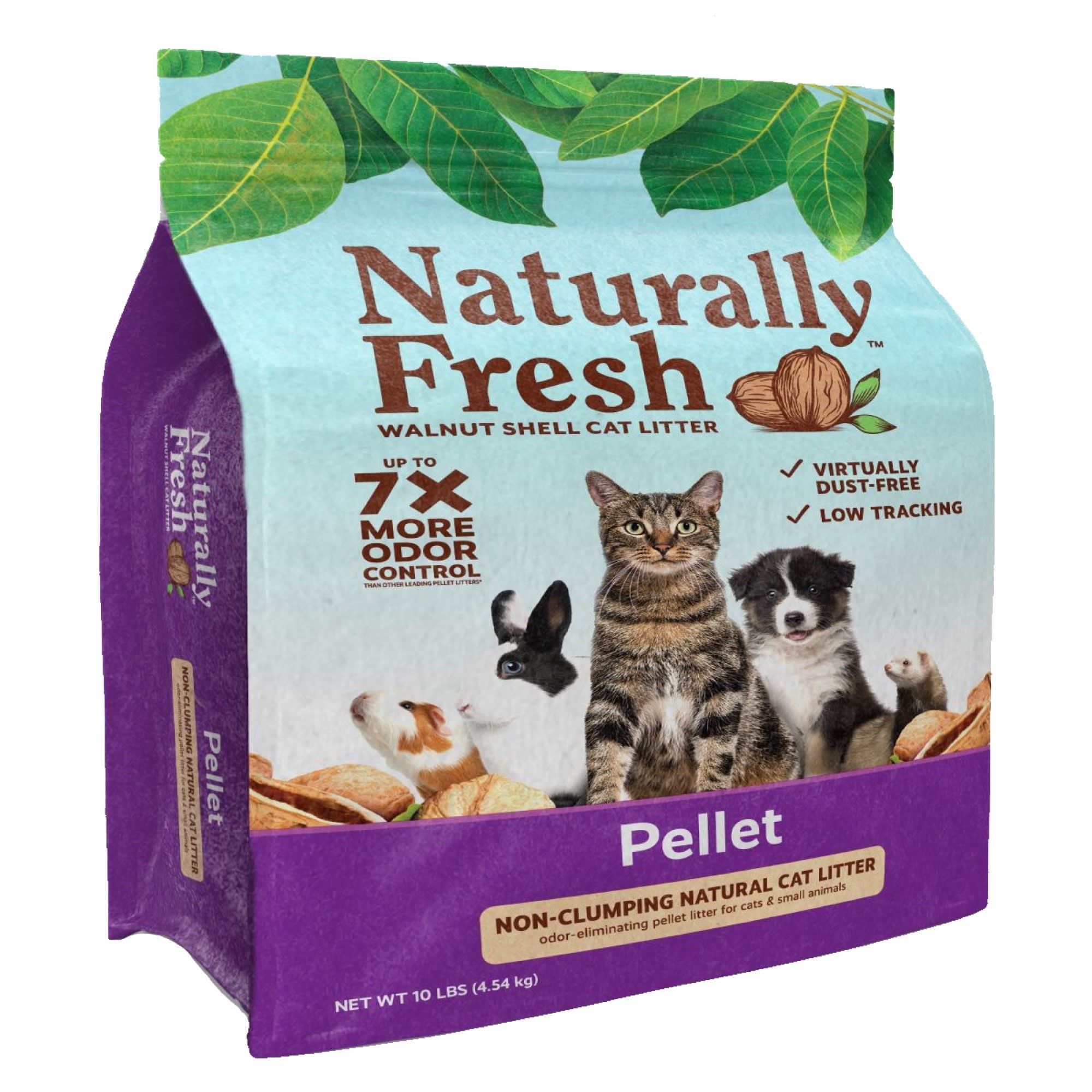 Naturally Fresh Pellet Formula Unscented Non-clumping Walnut Cat Litter， 26 lbs.