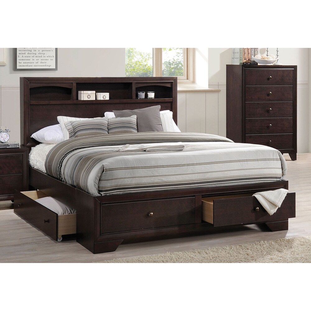 Espresso Acme Furniture Madison II Bed with Storage