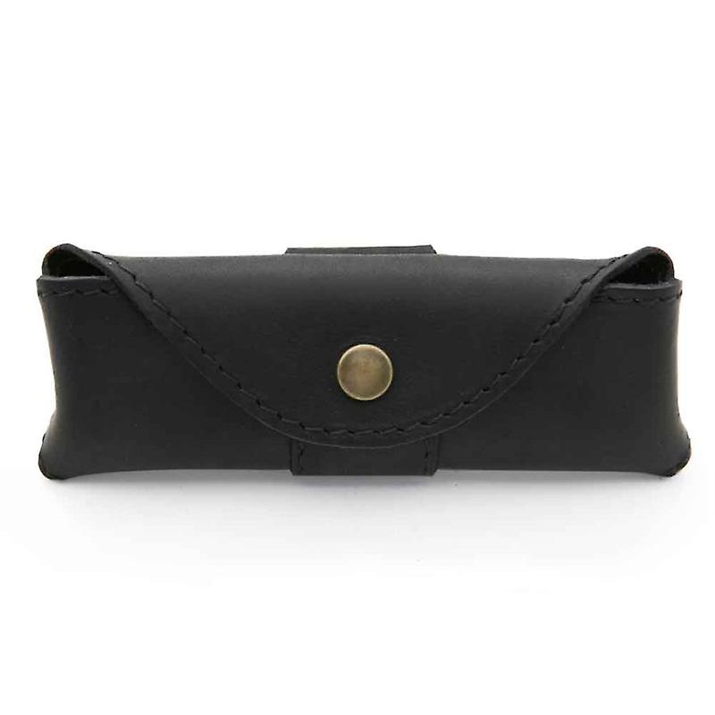 Horizontal leather case for Laguiole black