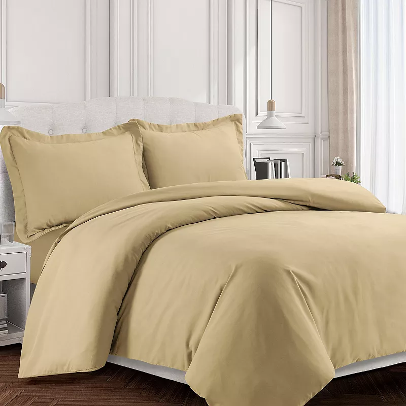 Tribeca Living Valencia Solid Duvet Cover Set