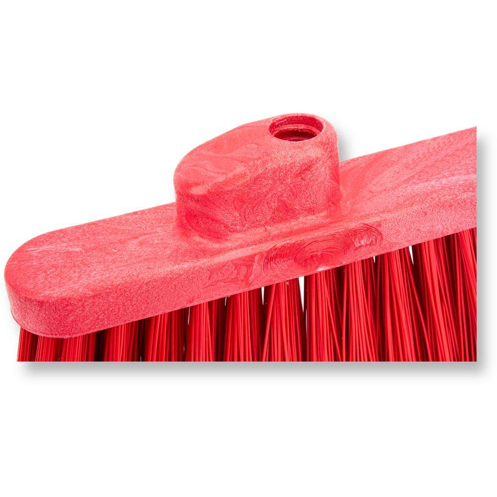 CFS Brands Sparta 12 in. Red Polypropylene Flagged Upright Broom Head (12-Pack) 36867EC05