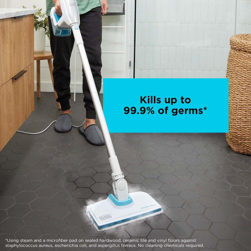 BLACK+DECKER Steam Mop Cleaning System with 6-Attachments BHSM15FX08