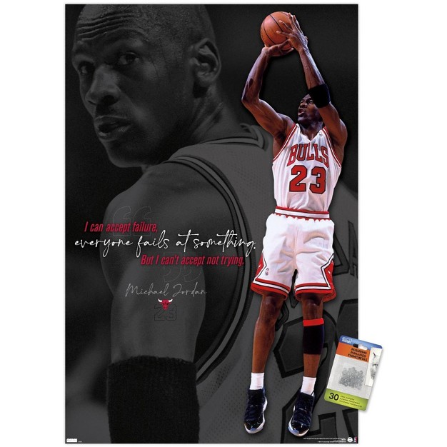 Trends International Michael Jordan Can x27 t Accept Not Trying Unframed Wall Poster Prints