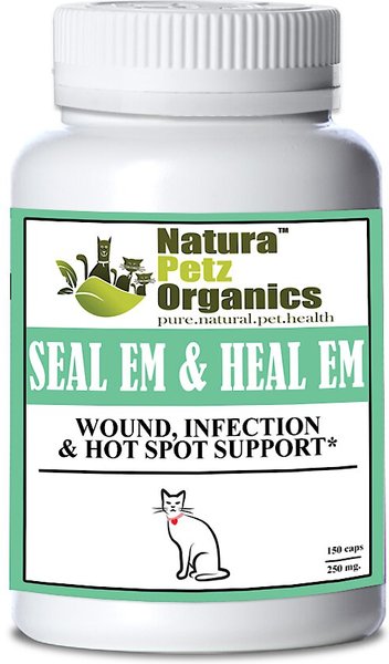 Natura Petz Organics Seal Em and Heal Em Homeopathic Medicine for Wounds for Cats， 150 count