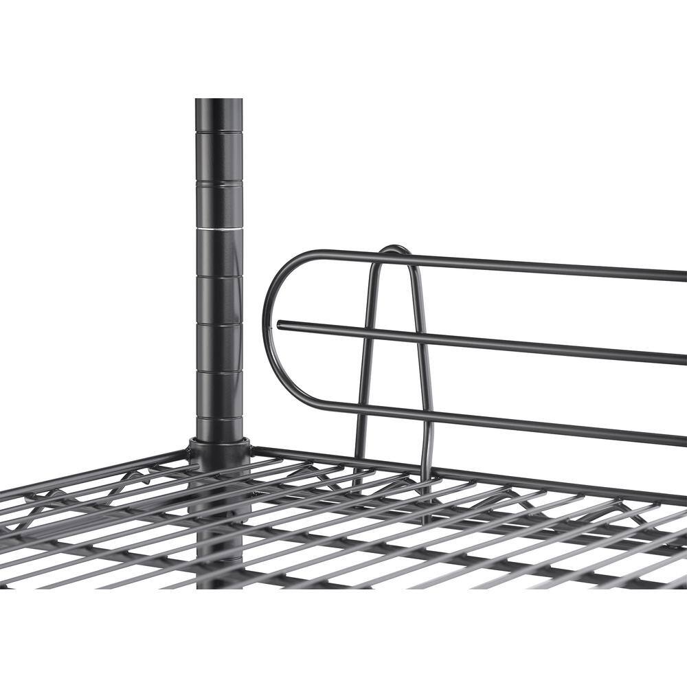 TRINITY Black 6-Tier Rolling Steel Garage Storage Shelving Unit (48 in. W x 77 in. H x 18 in. D) TBFPBK-0907