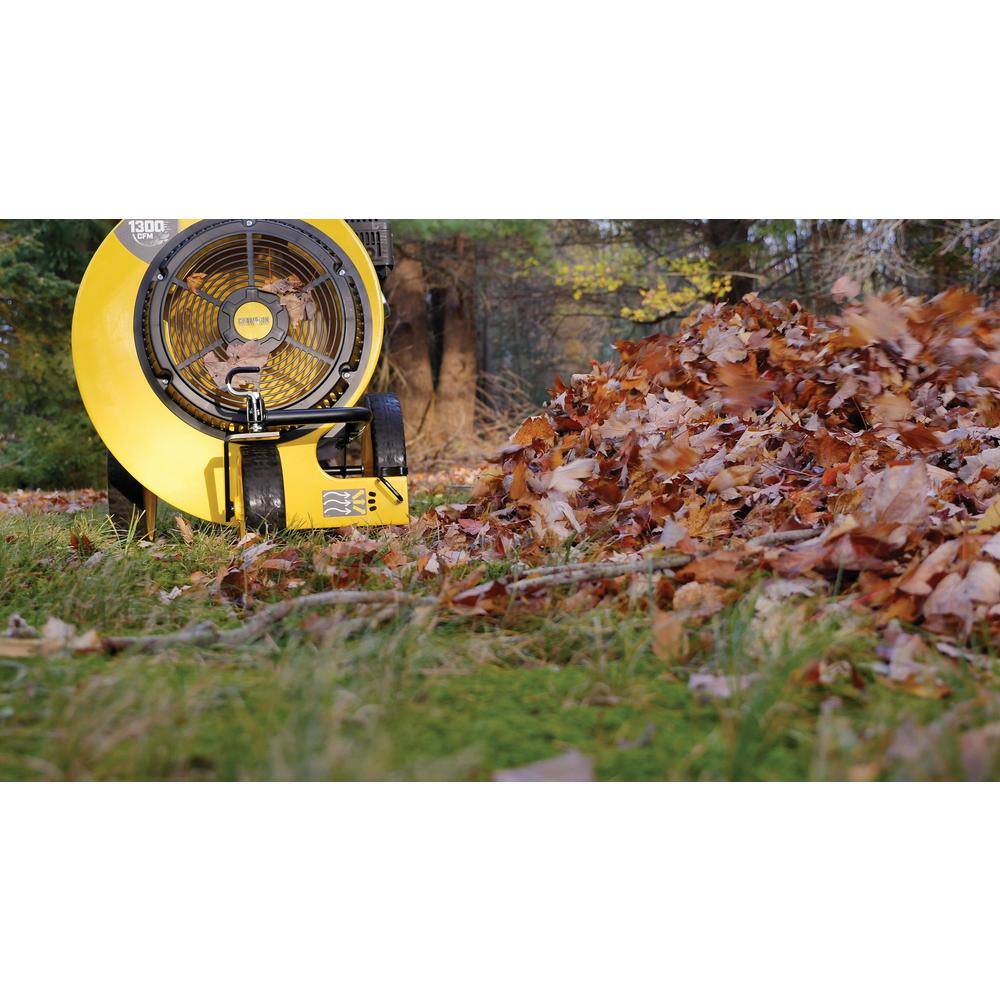 Champion Power Equipment 160 MPH 1300 CFM 224 cc Walk-Behind Gas Leaf Blower with Swivel Front Wheel and 90-Degree Flow Diverter 200947