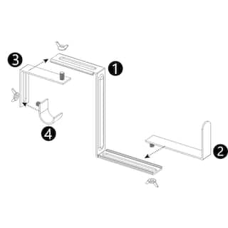 Vigoro Adjustable Window Planter Box Single Metal Bracket 51472