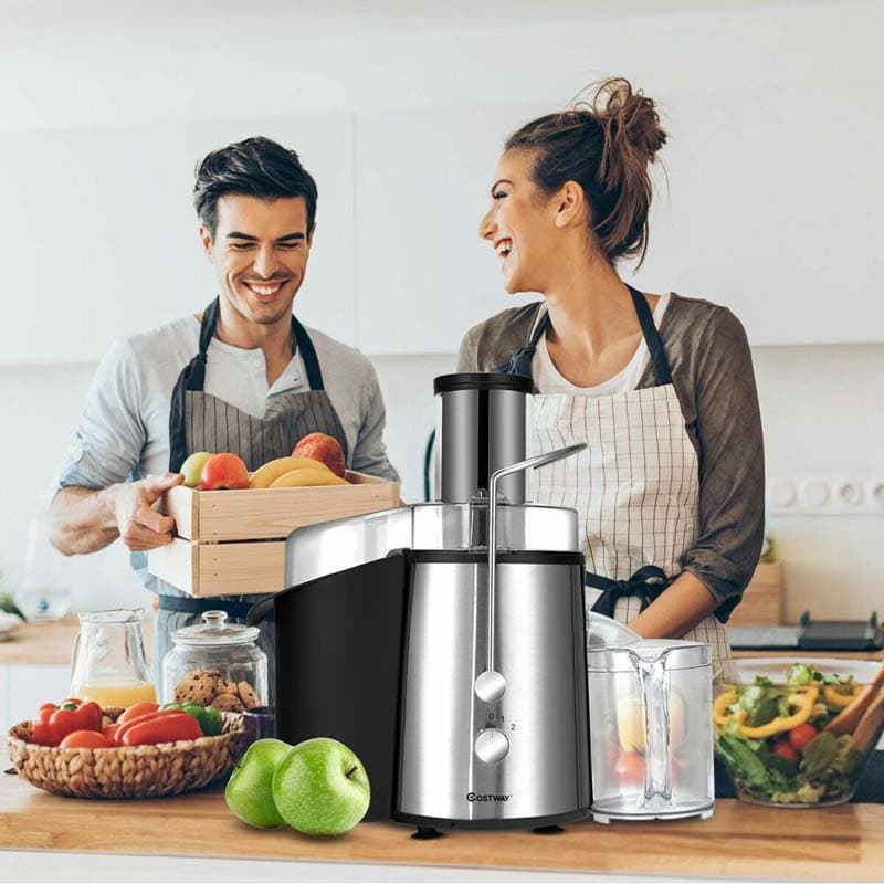 Centrifugal Juicer, 700W Masticating Juicer Extractor, Stainless Steel Juicer Machines with 75mm Wide Mouth, 2 Speed Modes