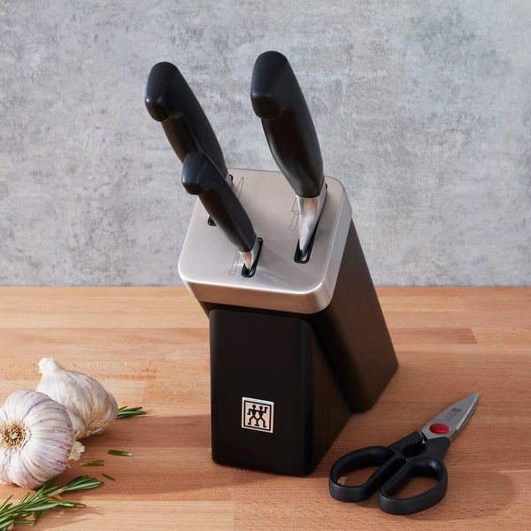 ZWILLING Four Star 5-pc Compact Self-Sharpening Knife Block Set