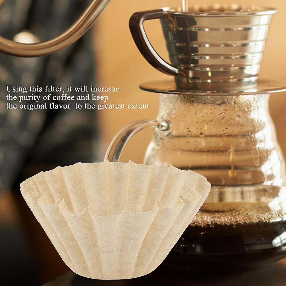 50pcs Disposable Wood Fiber Coffee Filters Cup Replacement (s)