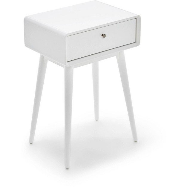 Rory One Drawer Side Table White Adore Decor