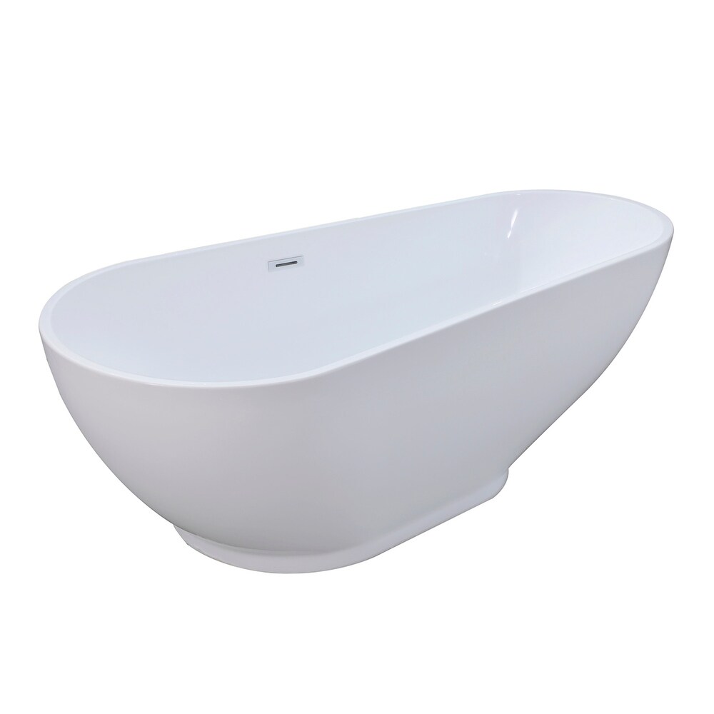 Modern Slipper 69 inch Freestanding Acrylic Bathtub