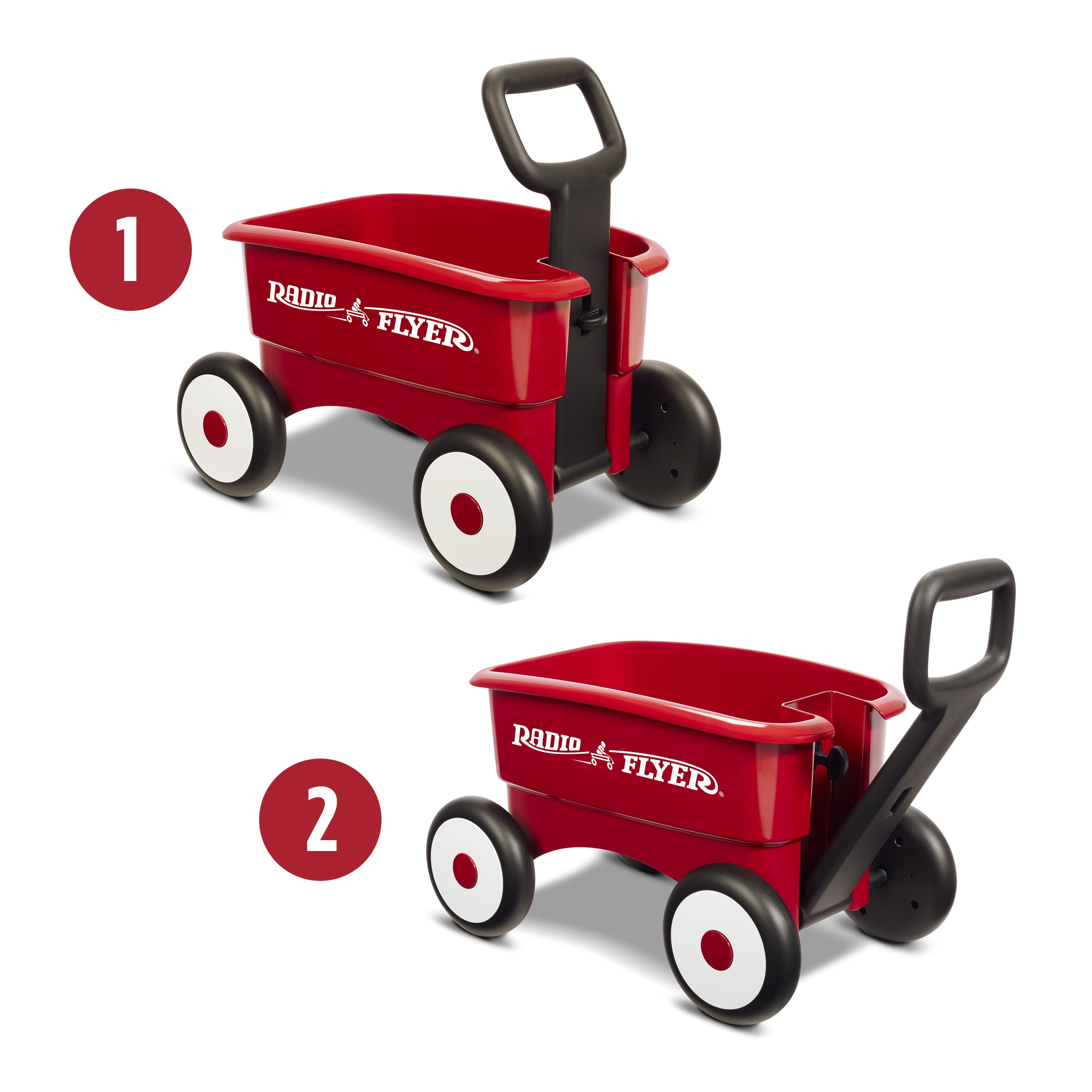 Radio Flyer, My 1st 2-in-1 Play Wagon Push Walker, Red