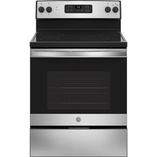 GE 30 in. 5.3 cu. ft. Freestanding Electric Range in Stainless Steel JBS60RKSS