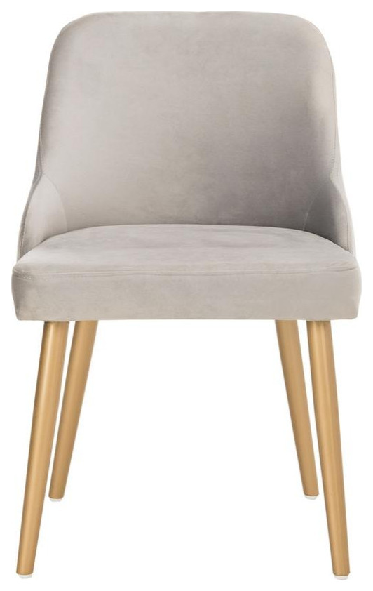 Celeste Upholstered Dining Chair Set of 2 Grey / Gold   Contemporary   Dining Chairs   by Virgil Stanis Design  Houzz