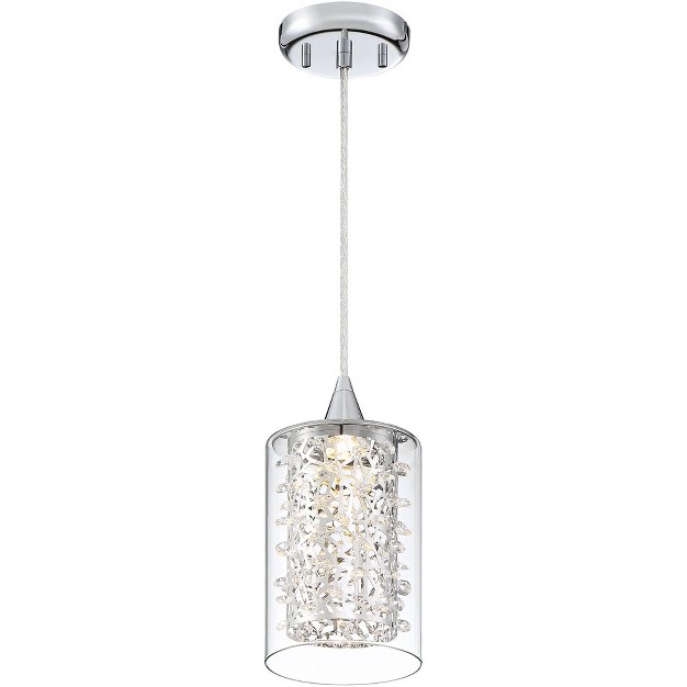 Wide Modern Dimmable Led Crystal Clear Glass For Dining Room House Foyer Kitchen Island Entryway